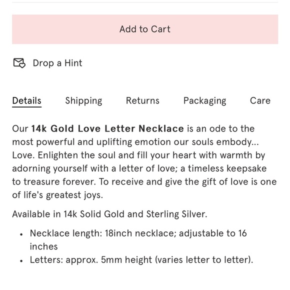 “by charlotte” 14k Solid Gold “T” Necklace - Picture 5 of 6